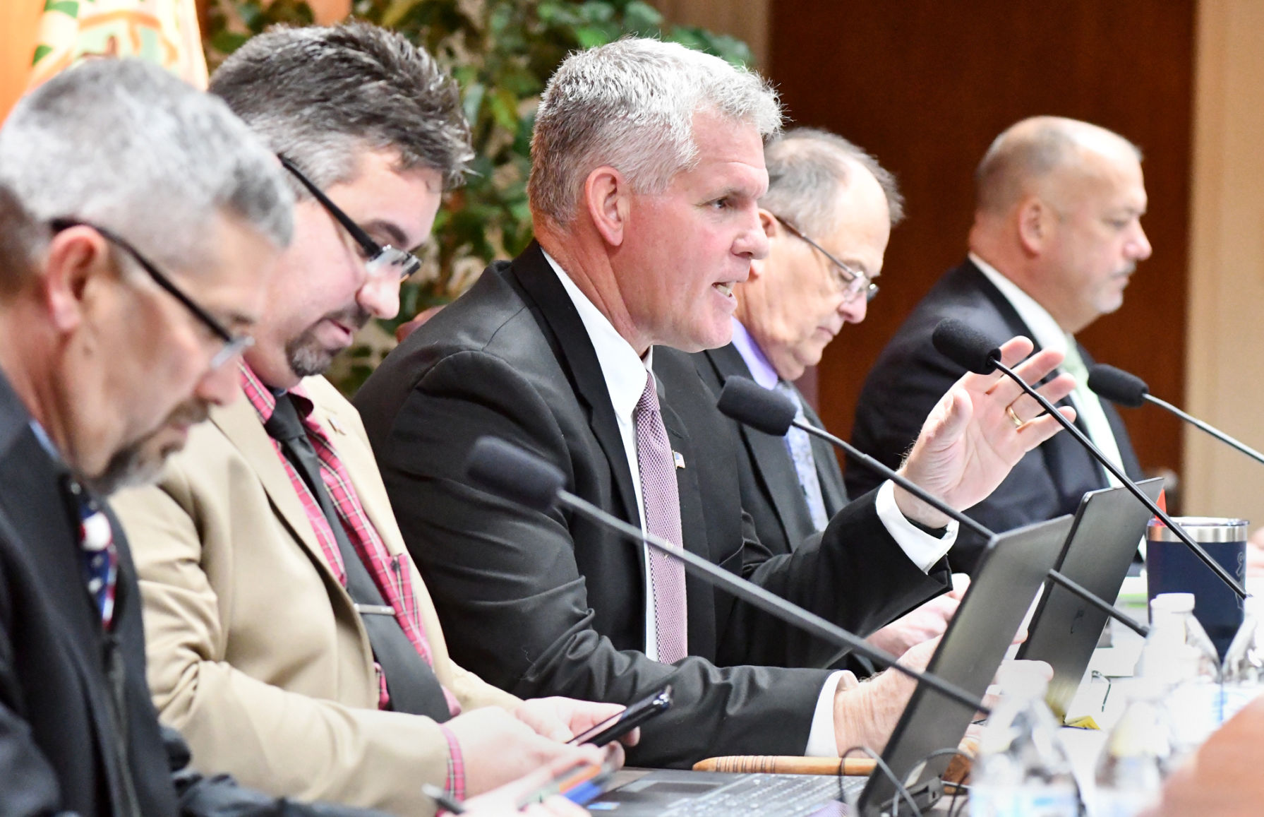 Brian Coleman, commissioners at meeting